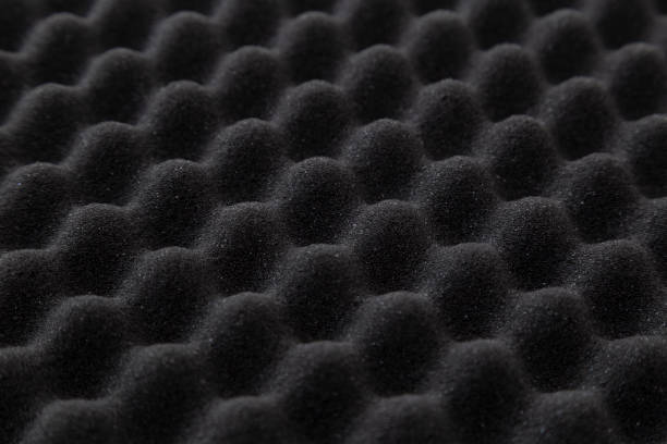 Close-up of corrugated urethane foam.