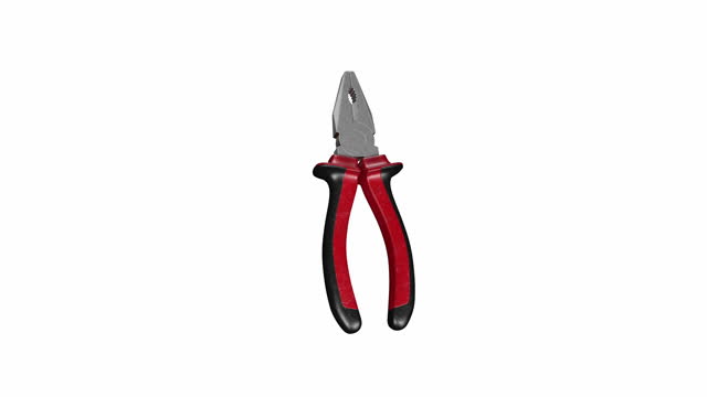 Pliers Spinning on White Background