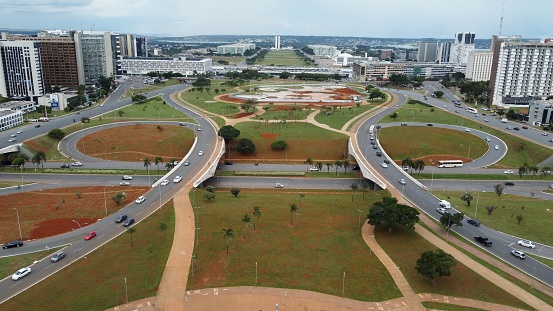 Brasilia, Brazil - March 10, 2023: Aerial view of Brasilia - Brasilia, Distrito Federal, Brazil