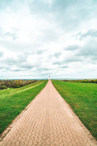 Campbell Park with view at opened area and Light Pyramid at the distance