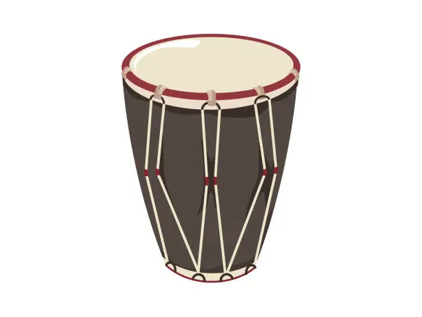 Vector illustration of Indian Percussion instrument