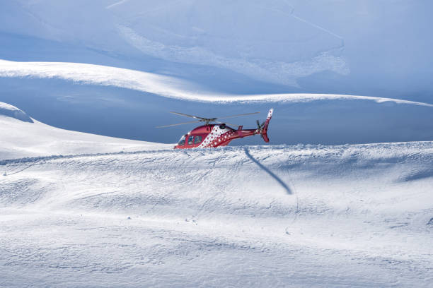 istock Mountain Rescue Helicopter in Switzerland 2111832479