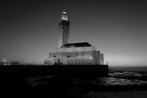Hassan II Mosque, the landmark of Casablanca, Morocco