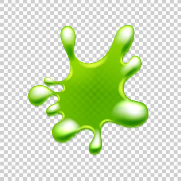 Vector illustration of Realistic green slime.