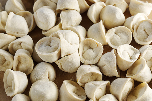 Artisanal Dumplings and Ravioli Crafted by Hand, selective focus