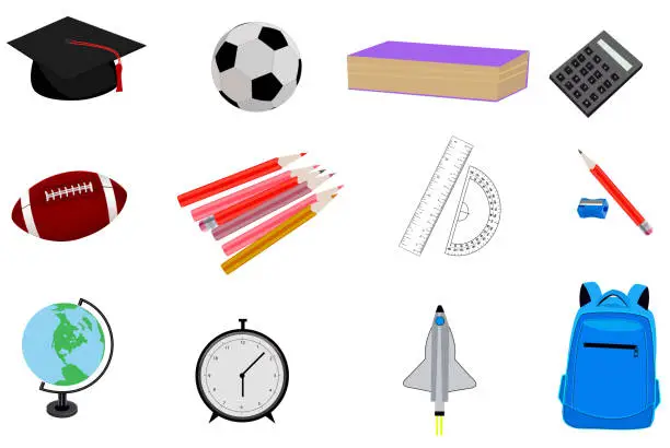 Vector illustration of education icons vector