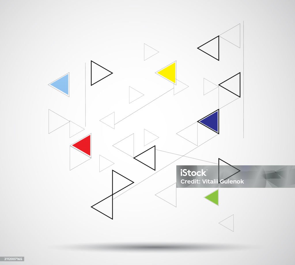 Triangle Composition Internet Computer Technology Business Solution ...