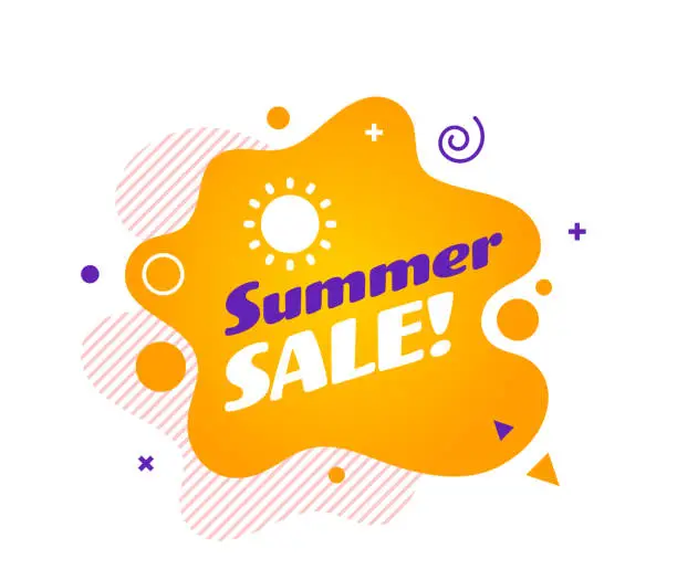 Vector illustration of Abstract Vector Banner Design for Summer Sale