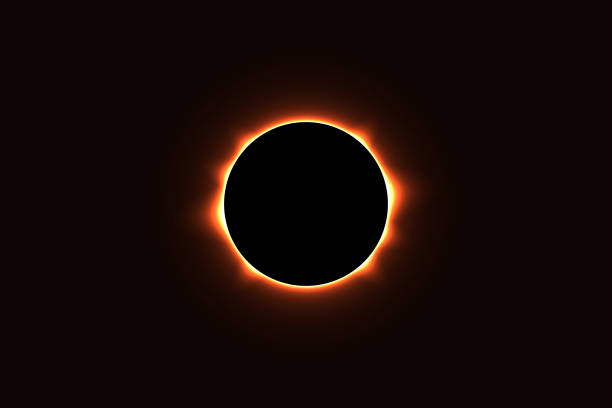 illustrations, cliparts, dessins animés et icônes de fond d’illustration d’éclipse solaire. illustration vectorielle d’éclipse solaire totale. - éclipse solaire totale