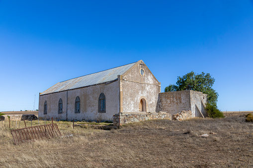 Noupoort, South Africa - September 11, 2019: St Andrews Presbyterian Church, built circa 1903, it is now used as a museum