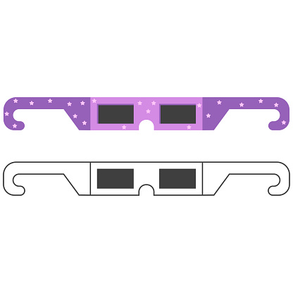 Anti-uv viewing solar eclipse glasses vector cartoon illustration isolated on a white background.