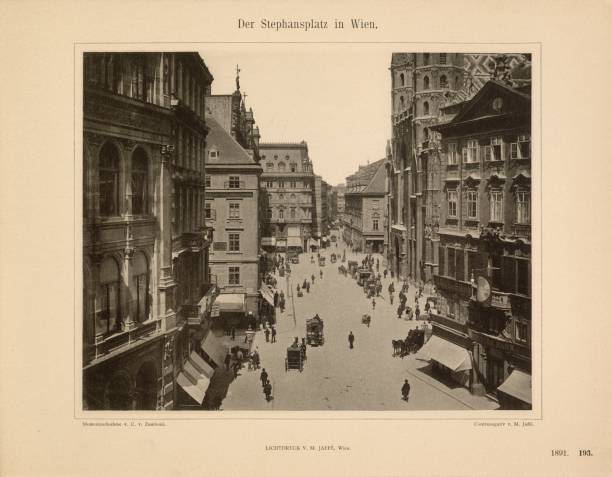 istock ANTIQUE Print of Stephen's Place in Vienna, Austria - 1891 Graphic 2112105165