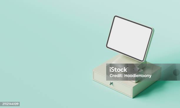 Pos Computer 3d Image Pos System Computer Mock Up 3d Rendering Stock Photo - Download Image ...