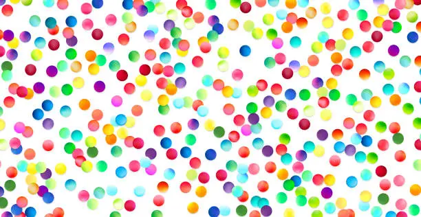 Vector illustration of Colorful Bubble Confetti Spread