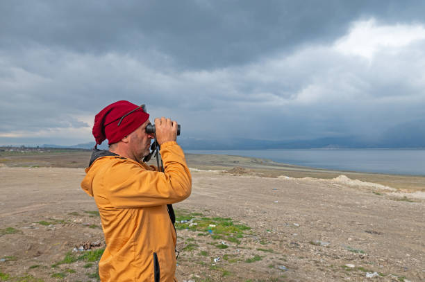 Tourist in Serra da Arrábida in Setúbal, Portugal