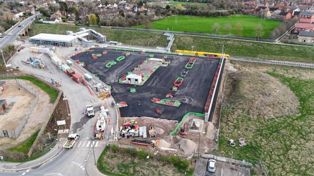 istock Aerial view of EWR Winslow Station Construction 2112201104