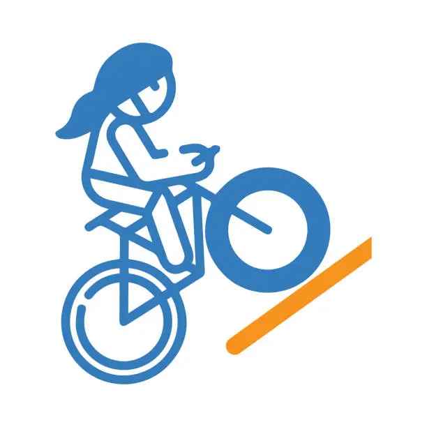 Vector illustration of Bike, electric bike, man, ride, e-bike, motor bike, electric bicycle ride icon