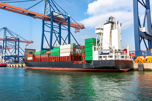 Large gantry cranes - port of Rotterdam - Maasvlakte