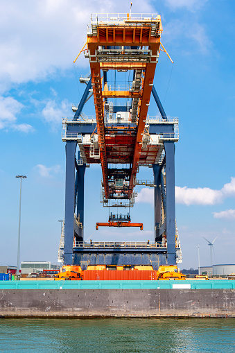 Large gantry cranes - port of Rotterdam - Maasvlakte