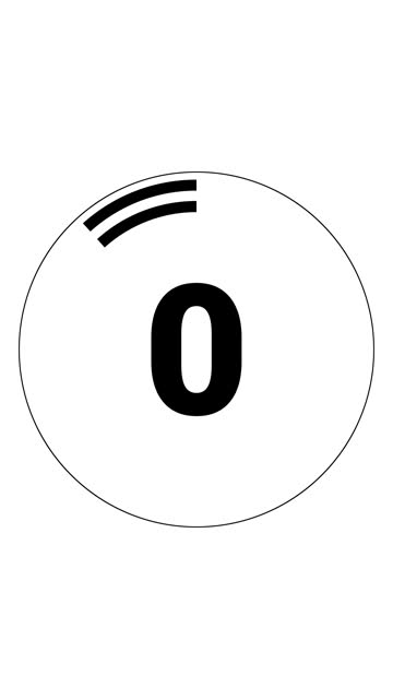 Simple animation showing a  3 times countdown timer on a white background