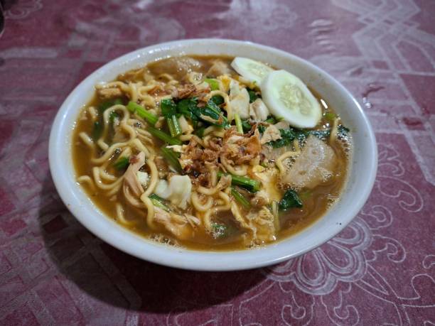 istock Bakmi Jawa or Javanese noodles are boiled noodles cooked with typical Javanese spices from the island of Java, Indonesia.  Most Javanese noodles are boiled noodles, 2112352332