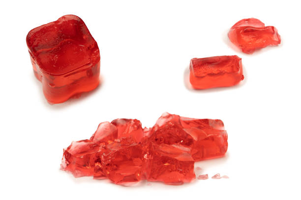 istock Sweet fruit jelly dessert isolated on a white background. 2112385523