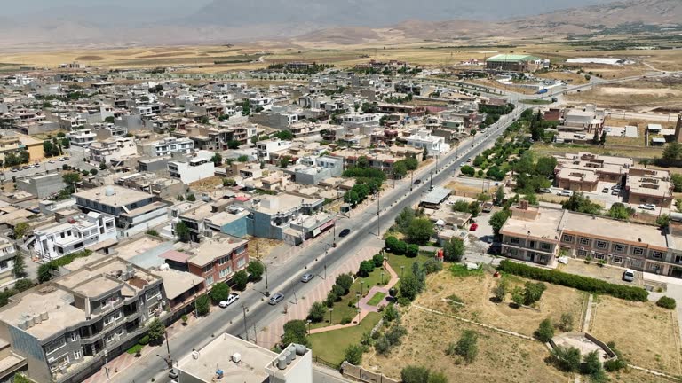 Aerial View of Homes District at Hills of Kurdistan