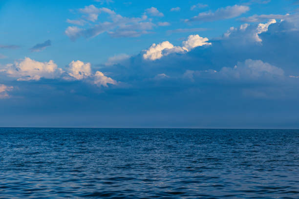 A view of the Baltic Sea from Brzeźno beach in Gdańsk