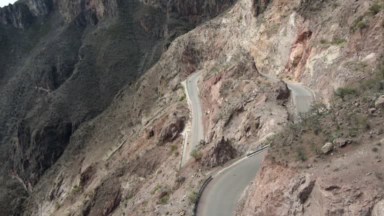 Aerial Drone Footage Batopilas Canyon in The Sierra Madre Mountains of Southern Chihuahua, Tarahumara Country