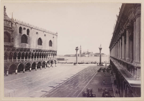 istock Historical view of Venice, Italy, original photograph, published ca. 1870 2112506999