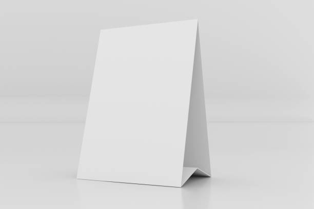 istock Mockup Tent Card on White Background - 3D Illustration 2112516511