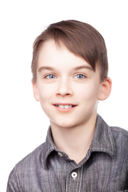 Cheerful Young Boy Smiling stock photo