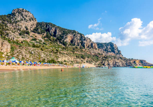 istock Tsampika sandy beach on Rhodes island, Greece 2112644733