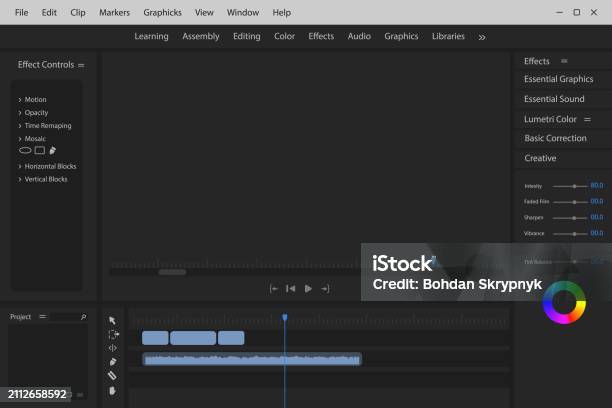 Graphic Design Screen Application Program For Drawing Toolbar Stock ...
