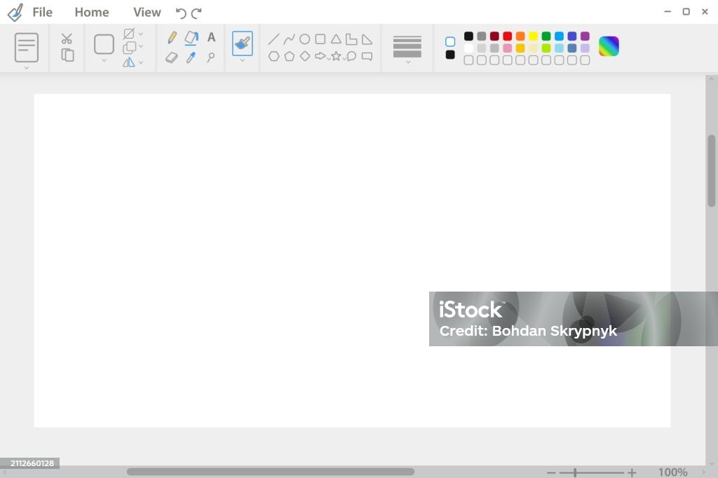 Paint Program Ui Graphic Drawing Application Panel Digital Program For Paint Toolbar ...