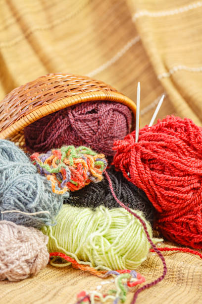istock Balls of colored yarn for knitting. 2112708908