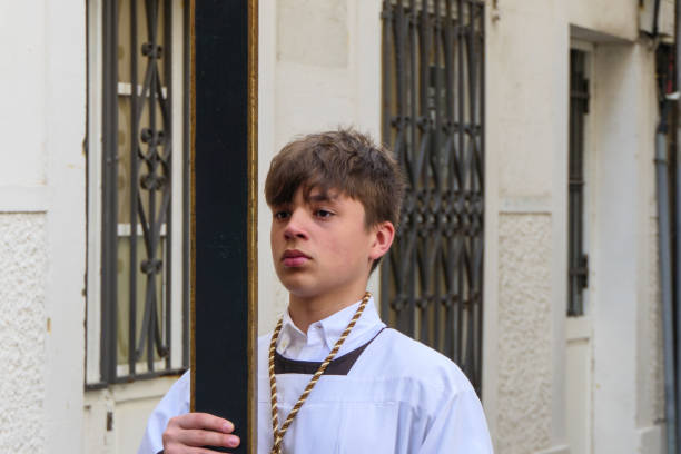 Holy week procession, La Coruña, Galicia, España, March 2023
