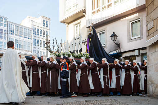 Holy week procession, La Coruña, Galicia, España, March 2023