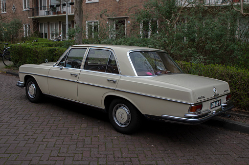 Mercedes Benz Classical 280 SE Car At Amsterdam The Netherlands 20-3-2024