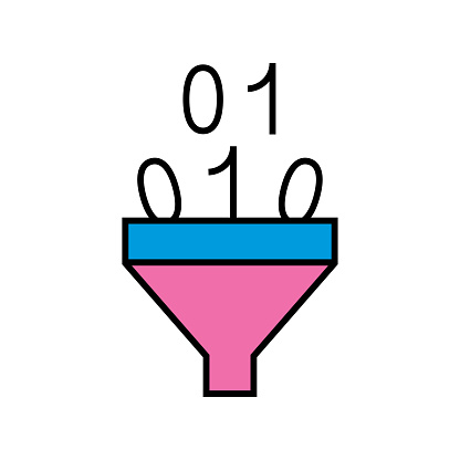 Data filtration technology concept icon