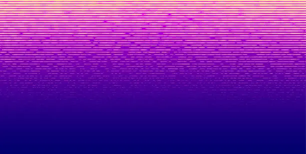 Vector illustration of Retro pink vapor wave hazy lines background