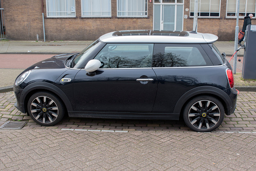 A Black Mini Cooper S Car At Amsterdam The Netherlands 20-3-2024