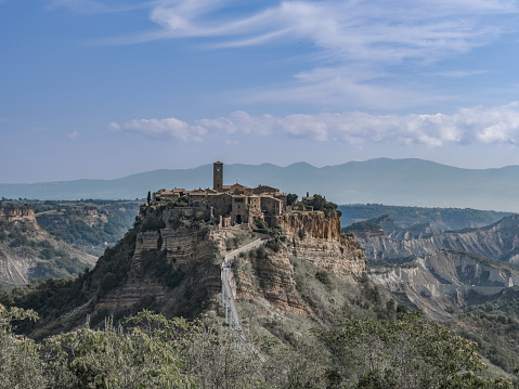 Medieval village called Civita di Bagnoregio in Italy