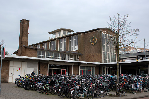 Around The Muiderpoort Train Station At Amsterdam The Netherland 20-3-2024