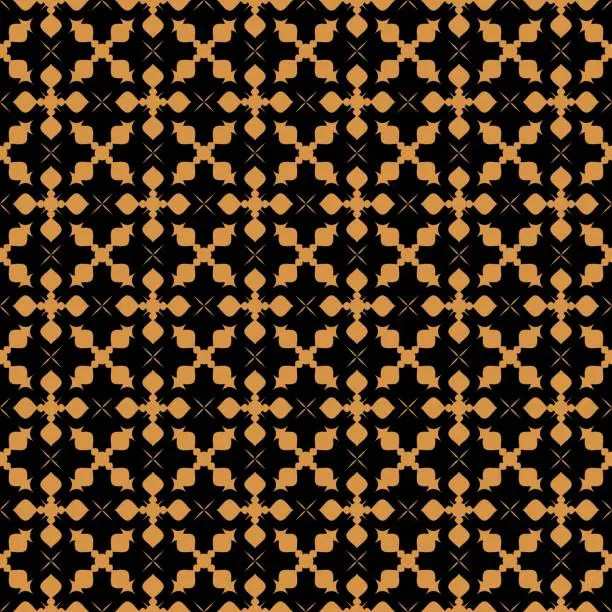 Vector illustration of abstract geometric pattern with golden ornament