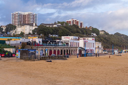 Bournemouth, UK - October 20th 2023: Businesss on Bournemouths East Beach.