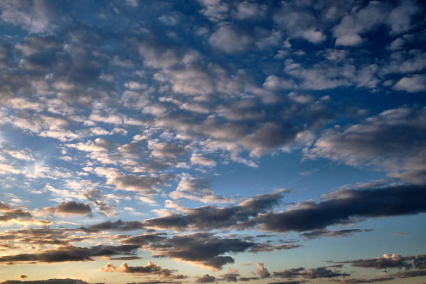 Cloudscape in Prague during spring late afternoon before sunset