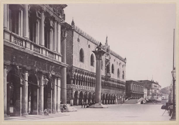 istock Historical view of Venice, Italy, original photograph, published ca. 1870 2112885097
