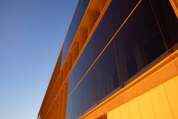 Palma congress building located in Palma de Mallorca in sunset