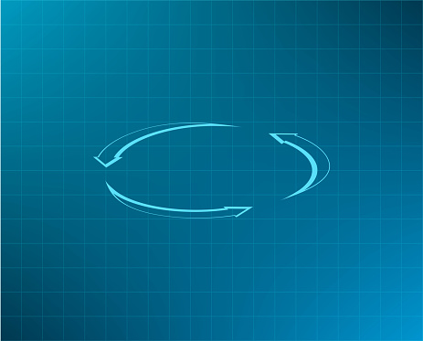 circular arrows vector icon